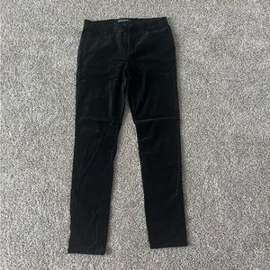 NEVER WORN Ralph Lauren Black Velvet Skinny Pants
